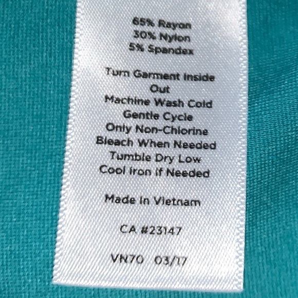 Talbots Long Sleeve Teal Fitted Blouse, EUC, XS - Picture 4 of 4